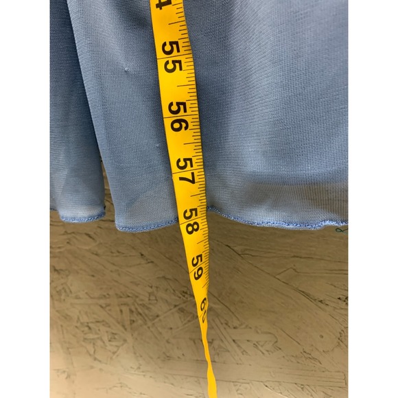 David’s Bridal Dress Women’s 12 Blue One Shoulder Lace Chiffon Formal Gown - Picture 4 of 8